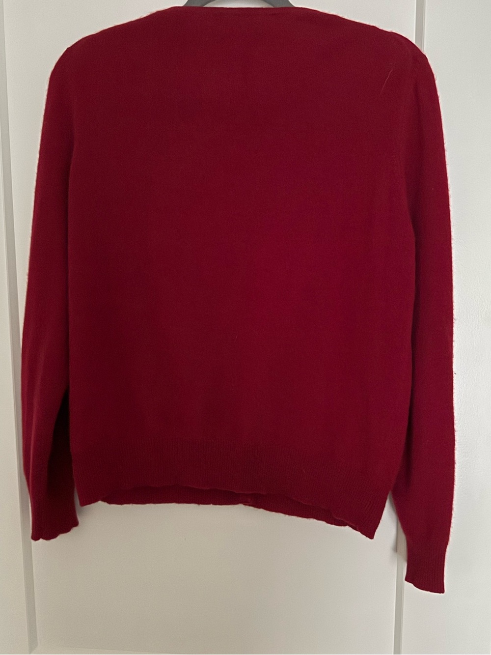 Lord & Taylor 100% Cashmere Red Cardigan Sweater Size L - Picture 2 of 3